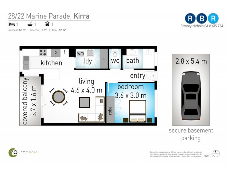 28/22 Marine Parade, Kirra QLD 4225 Floorplan