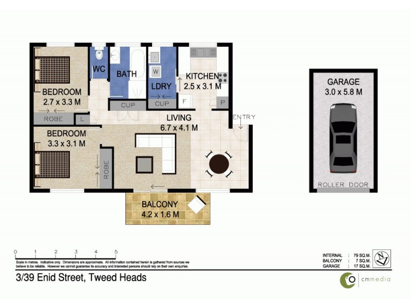 3/39 Enid Street, Tweed Heads NSW 2485 Floorplan