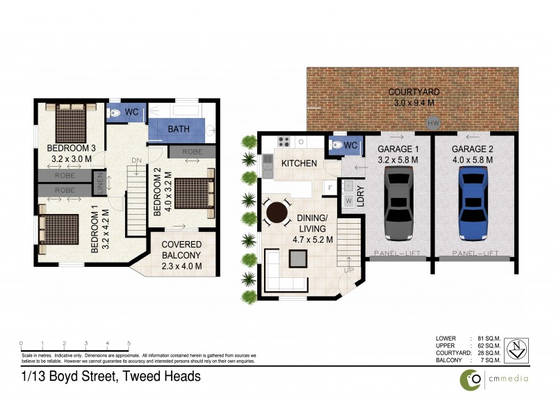 1/13 Boyd Street, Tweed Heads NSW 2485 Floorplan