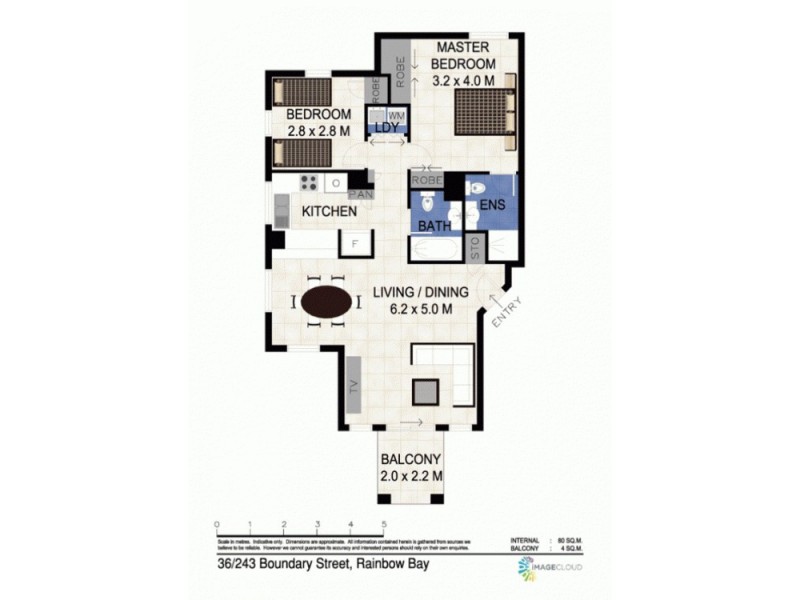 36/243 Boundary Street (The Bay Apartments), Rainbow Bay QLD 4225 Floorplan
