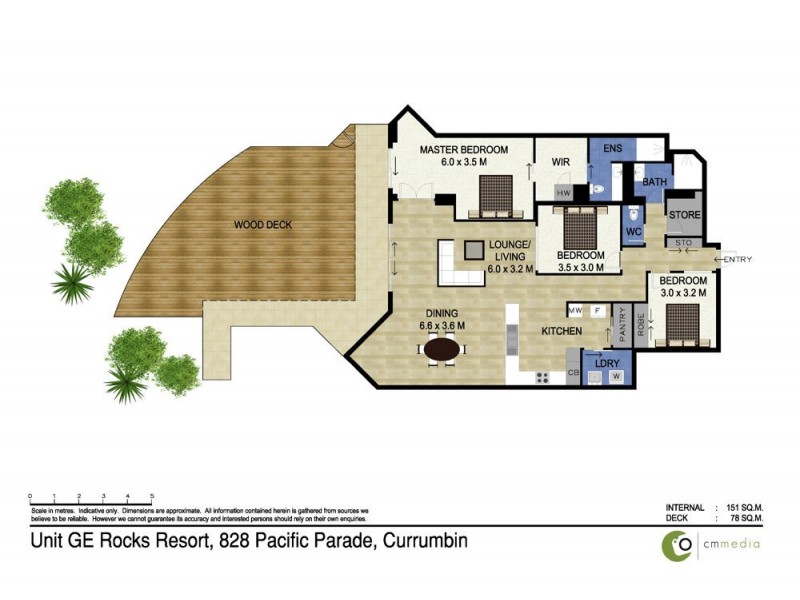 GE/828 ”The Rocks Resort”, Pacific Parade, Currumbin QLD 4223 Floorplan