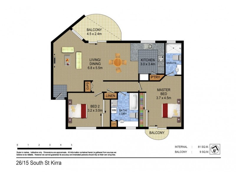 26/15-17 South Street, Kirra QLD 4225 Floorplan