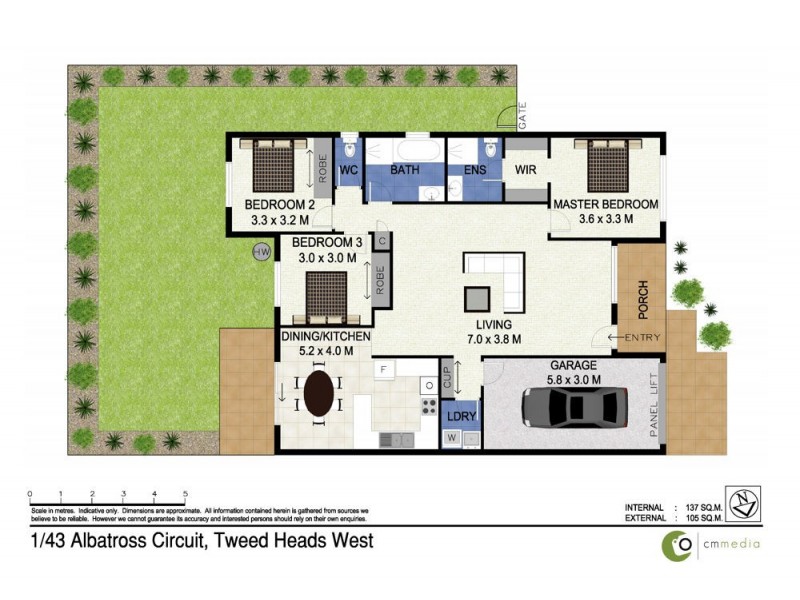 1/43 Albatross Circuit, Tweed Heads West NSW 2485 Floorplan