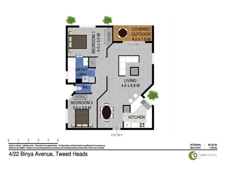 4/22 Binya Avenue, Tweed Heads NSW 2485 Floorplan