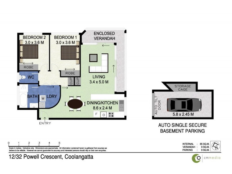 12/32 “Summit House” Powell Crescent, Coolangatta QLD 4225 Floorplan
