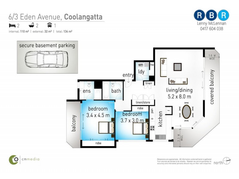 6/3 Eden Avenue, Rainbow Bay QLD 4225 Floorplan