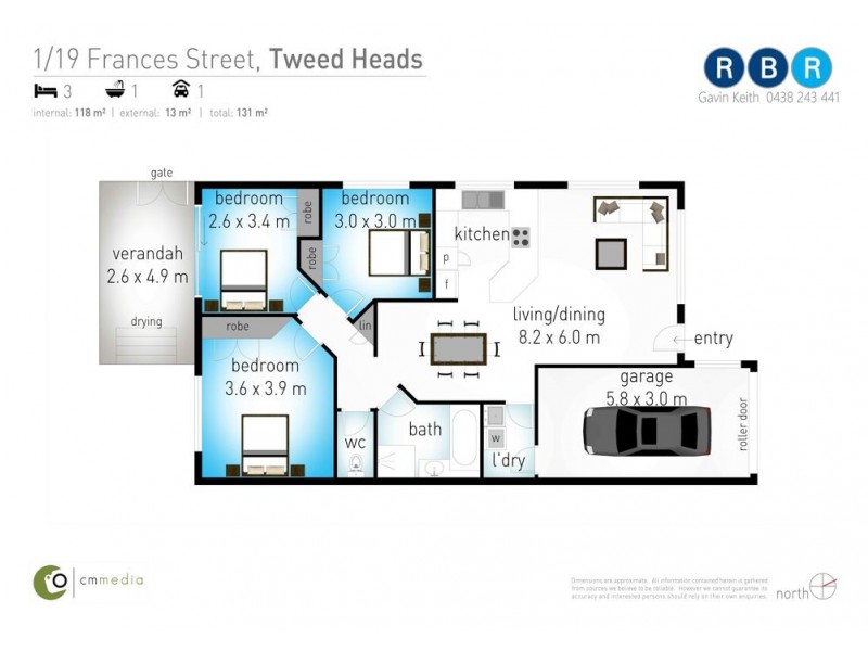 1/19 Frances Street, Tweed Heads NSW 2485 Floorplan