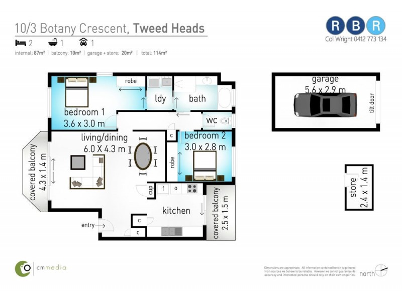 10/3 Botany Crescent, Tweed Heads NSW 2485 Floorplan