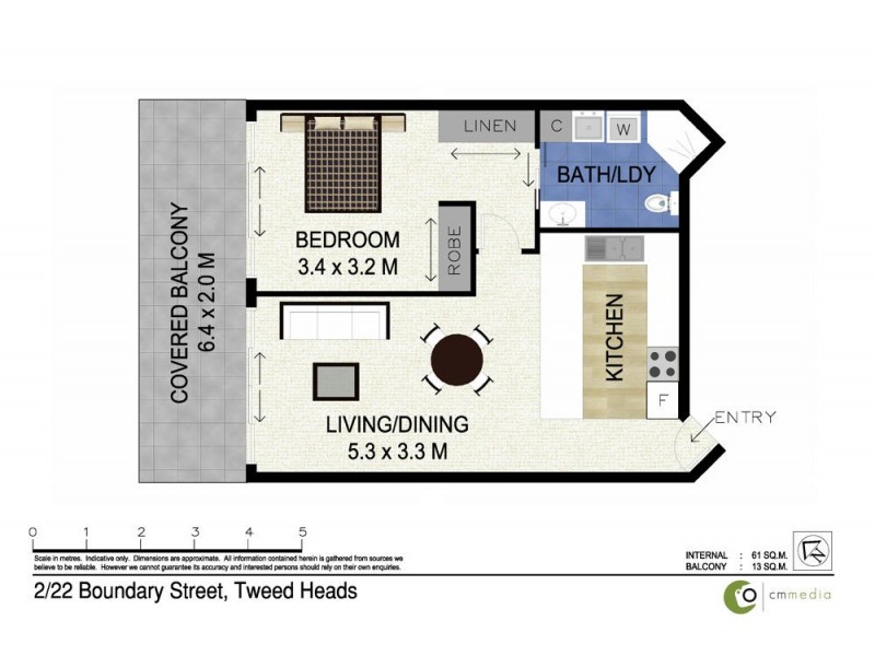 2/22 Boundary Street, Rainbow Bay QLD 4225 Floorplan