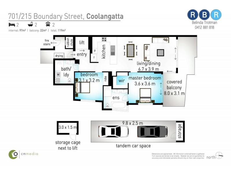 701/215 Boundary Street, Coolangatta QLD 4225 Floorplan