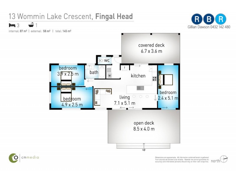 13 Wommin Lake Crescent, Fingal Head NSW 2487 Floorplan