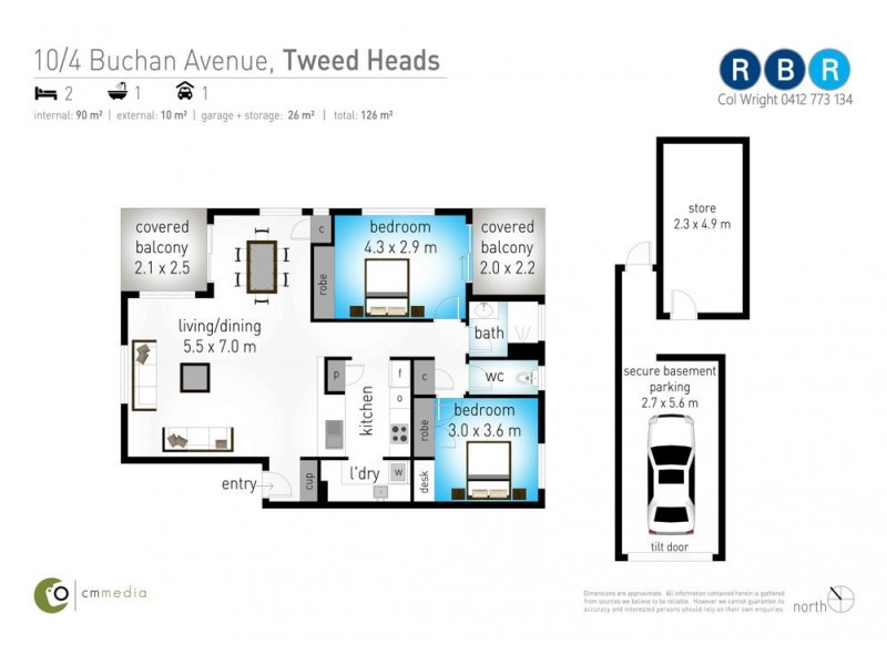 10/4 Buchan Avenue, Tweed Heads NSW 2485 Floorplan