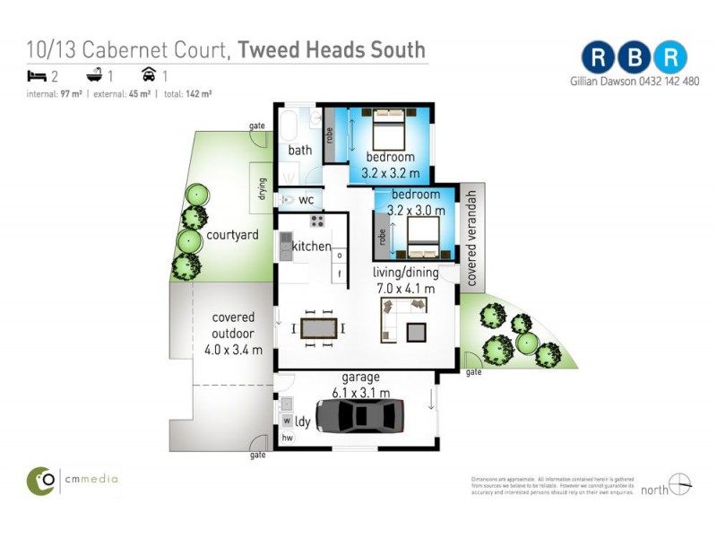 10/13 Cabernet Court, Tweed Heads South NSW 2486 Floorplan