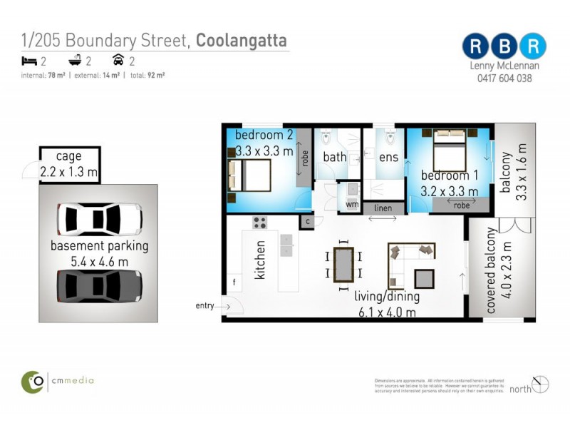1/205 Boundary Street, Rainbow Bay QLD 4225 Floorplan