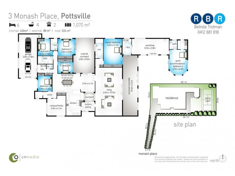 3 Monash Place, Pottsville NSW 2489 Floorplan