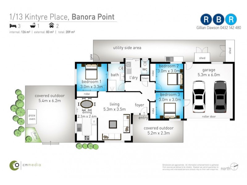 1/13 Kintyre Crescent, Banora Point NSW 2486 Floorplan