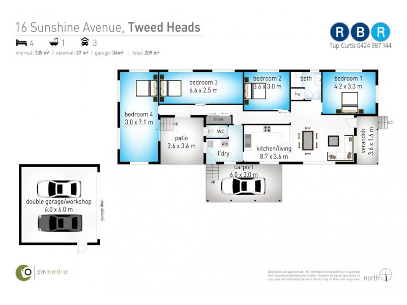 16 Sunshine Avenue, Tweed Heads South NSW 2486 Floorplan