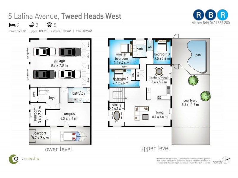 5 Lalina Avenue, Tweed Heads West NSW 2485 Floorplan
