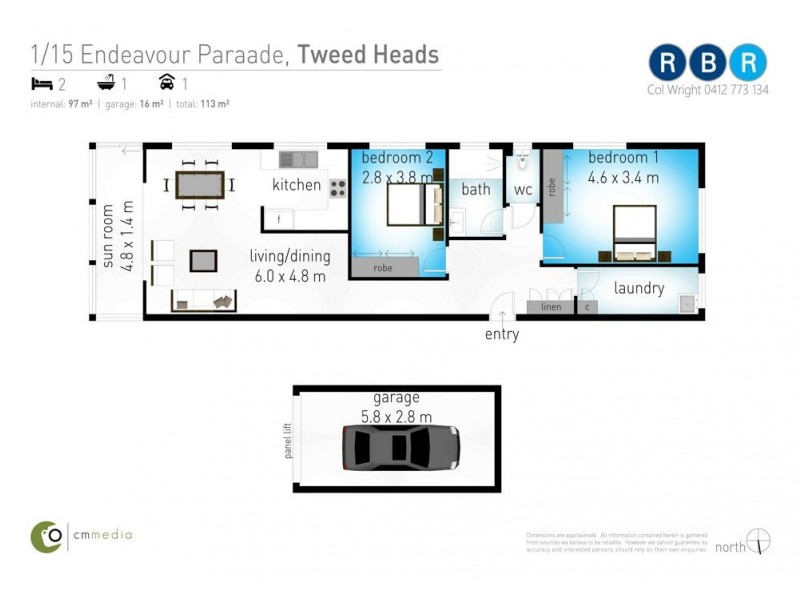 1/15 Endeavour Parade, Tweed Heads NSW 2485 Floorplan