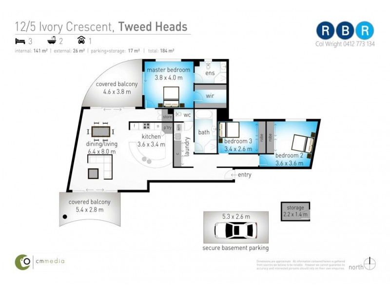 12/5-7 Ivory Crescent, Tweed Heads NSW 2485 Floorplan
