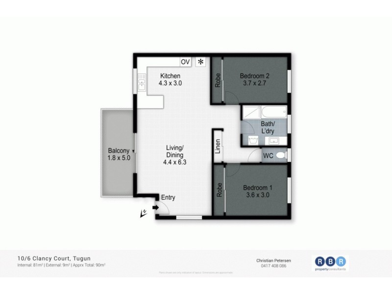 10/6 Clancy Court, Tugun QLD 4224 Floorplan