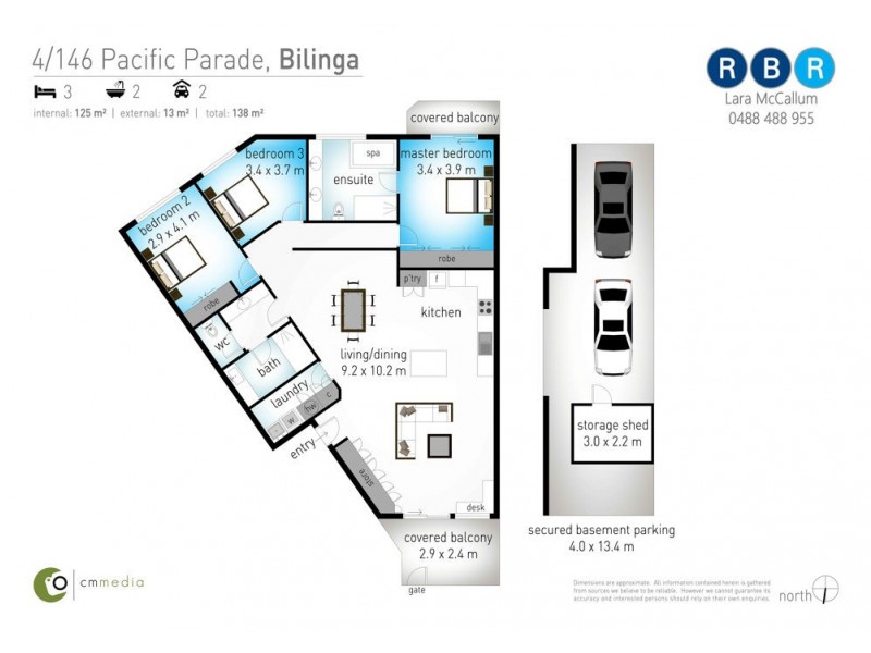 4/146 Pacific Parade, Bilinga QLD 4225 Floorplan
