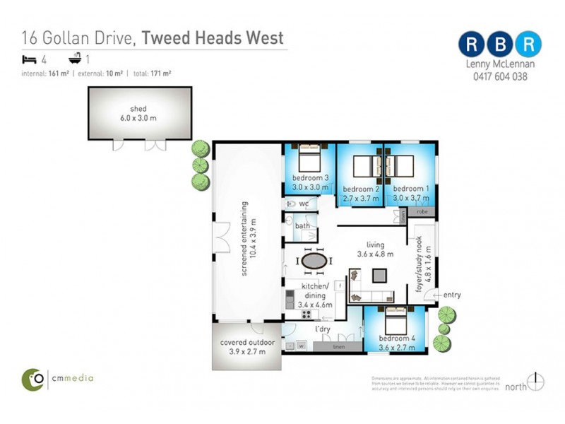 16 Gollan Drive, Tweed Heads West NSW 2485 Floorplan