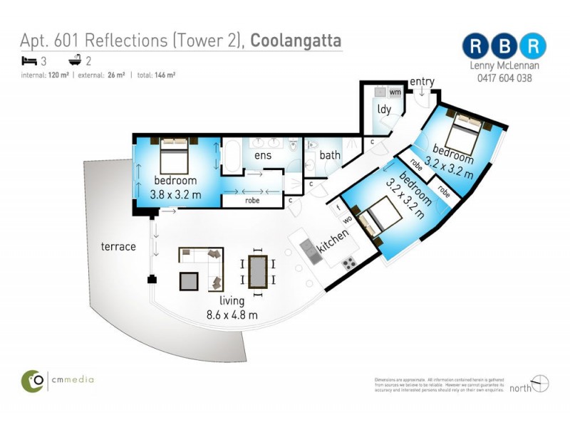 601/110 Marine Pde Reflections II, Coolangatta QLD 4225 Floorplan