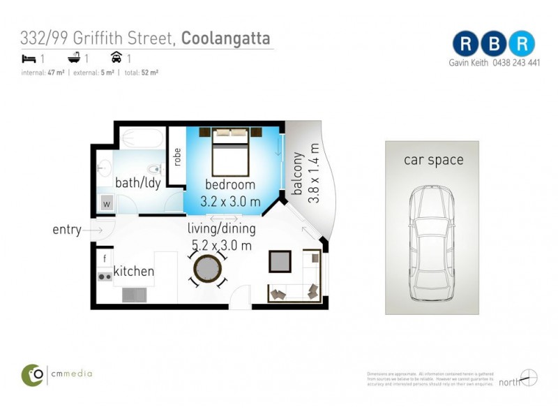 332/99 Griffith Street, Coolangatta QLD 4225 Floorplan