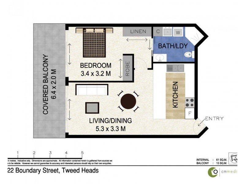 2/22 Boundary Street, Tweed Heads NSW 2485 Floorplan