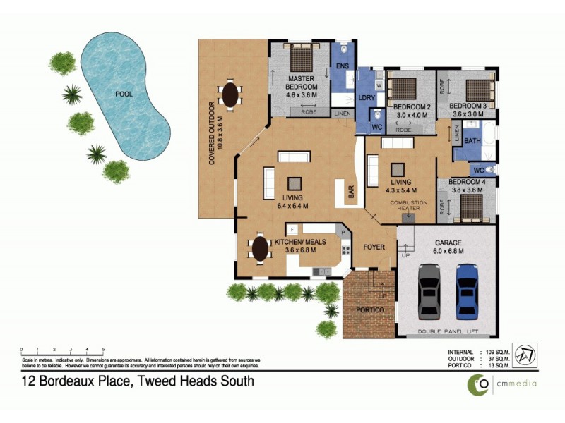 12 Bordeaux Place, Tweed Heads South NSW 2486 Floorplan