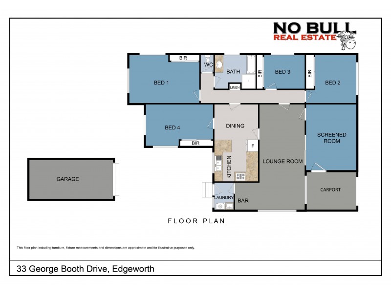 33 George Booth Drive, Edgeworth NSW 2285 Floorplan