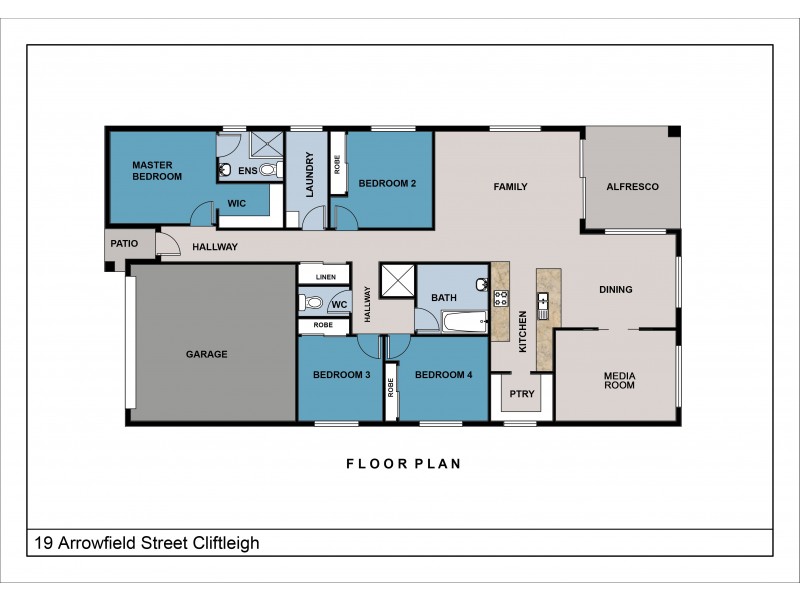 19 Arrowfield Street, Cliftleigh NSW 2321 Floorplan
