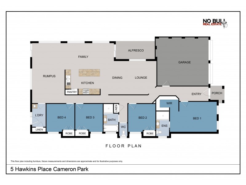 5 Hawkins Place, Cameron Park NSW 2285 Floorplan