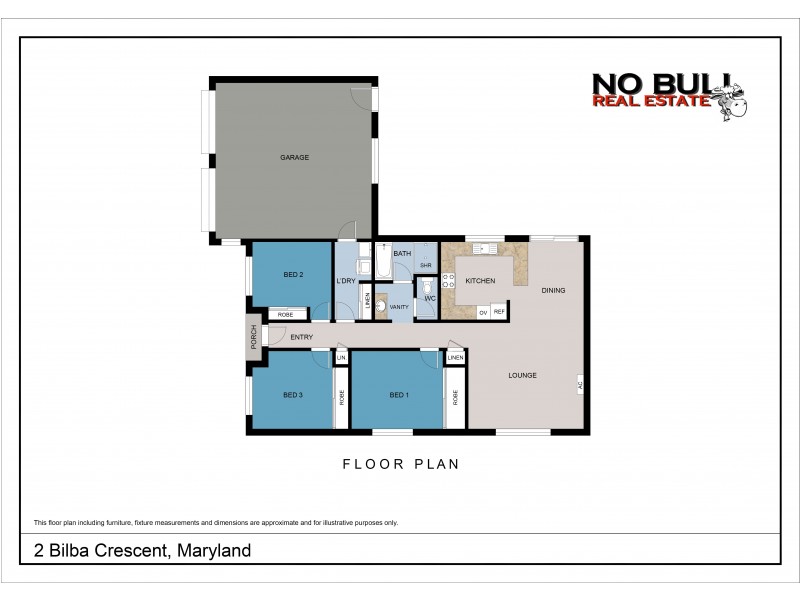 2 Bilba Crescent, Maryland NSW 2287 Floorplan