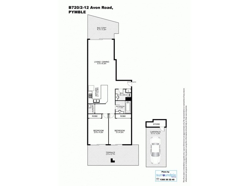 B720/2-12 Avon Road, Pymble NSW 2073 Floorplan