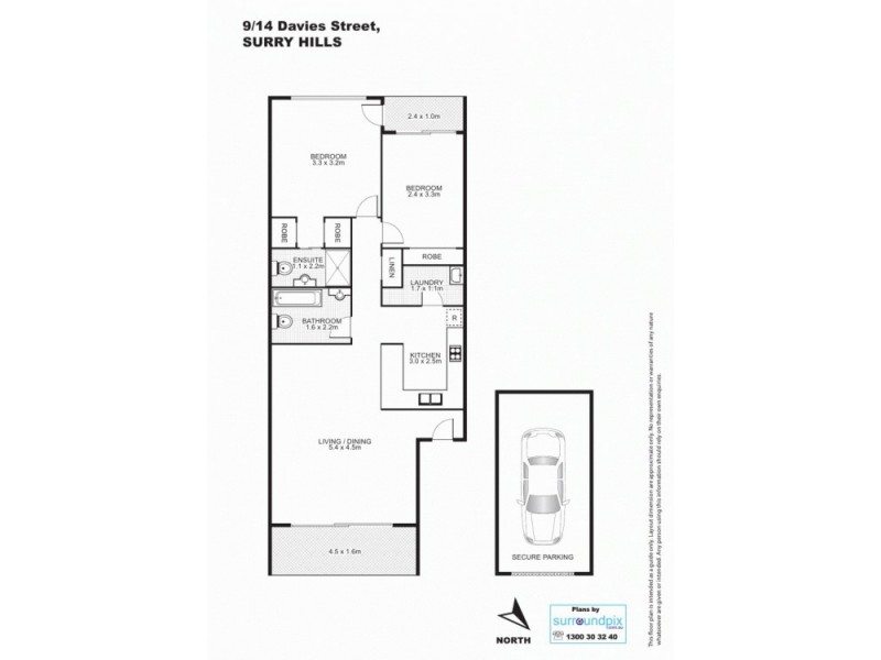 9/14 Davies Street, Surry Hills NSW 2010 Floorplan