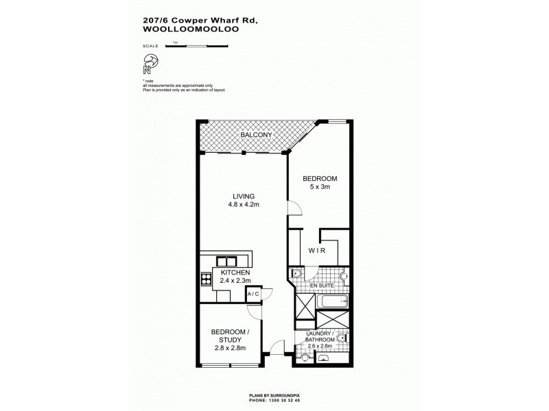 207/6 Cowper Wharf Roadway, Woolloomooloo NSW 2011 Floorplan
