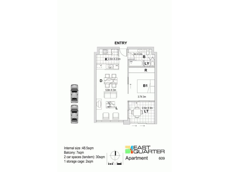 609/103 Forest Road, Hurstville NSW 2220 Floorplan