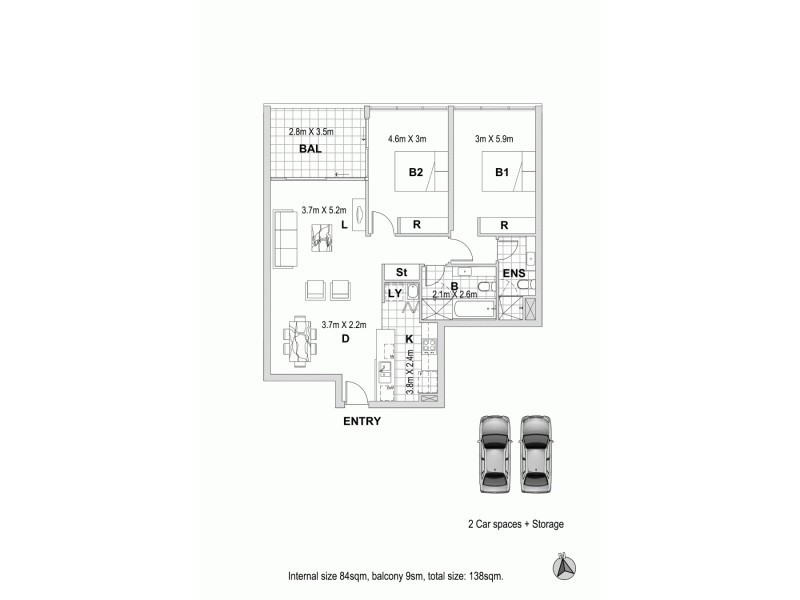 B8.02/1 Jack Brabham Drive, Hurstville NSW 2220 Floorplan