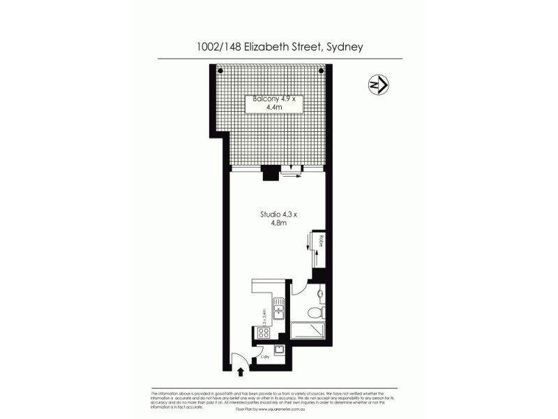 1002/148 Elizabeth Street, Sydney NSW 2000 Floorplan