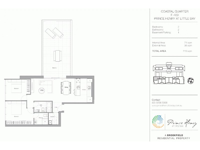 409/28 Harvey Street, Little Bay NSW 2036 Floorplan