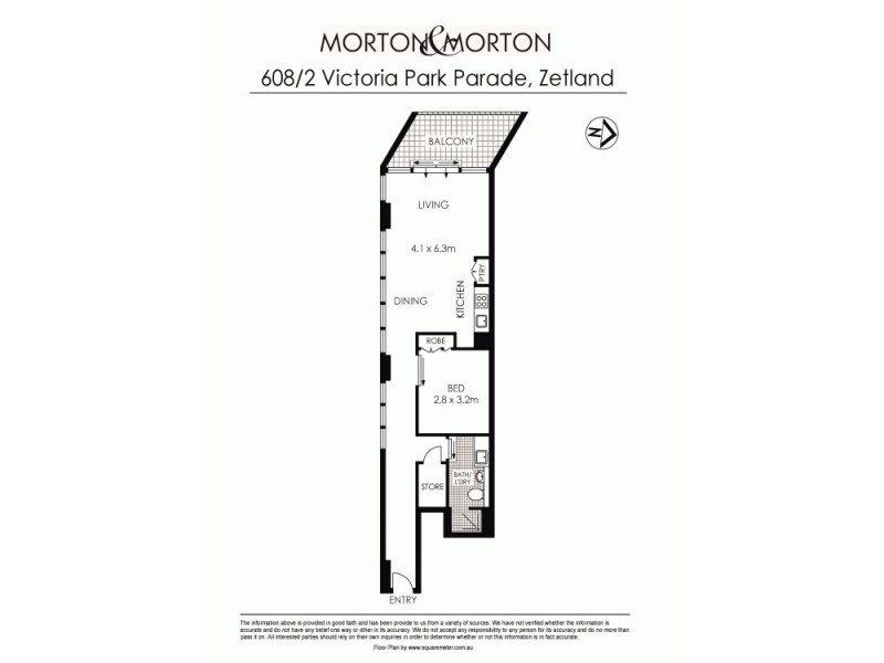 608/2 Victoria Park Parade, Zetland NSW 2017 Floorplan