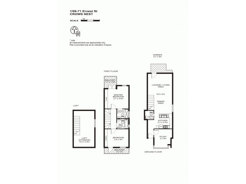 1/69 Ernest Street, Crows Nest NSW 2065 Floorplan