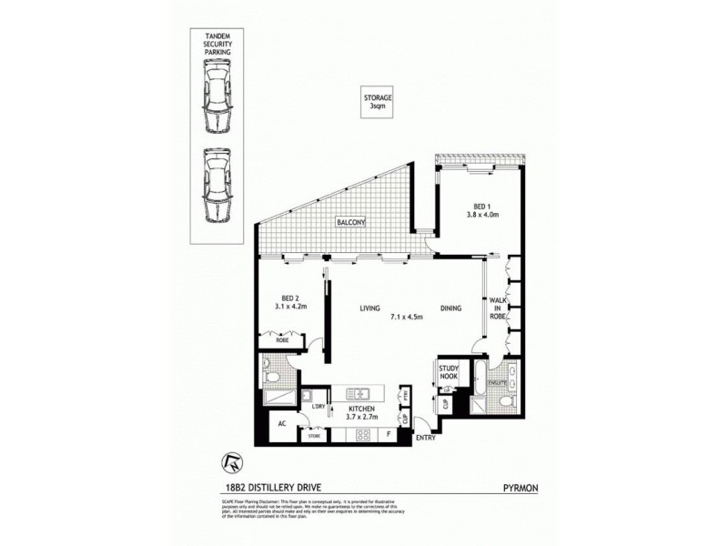 18B/2 Distillery Drive, Pyrmont NSW 2009 Floorplan
