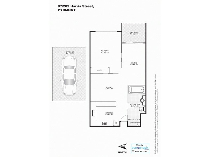 97/209-211 Harris Street, Pyrmont NSW 2009 Floorplan