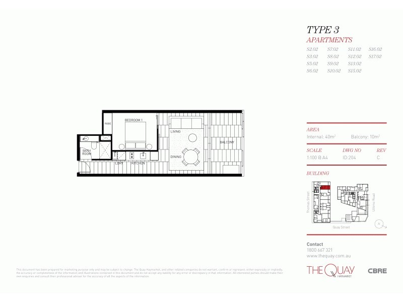 S8.02/178 Thomas Street, Haymarket NSW 2000 Floorplan