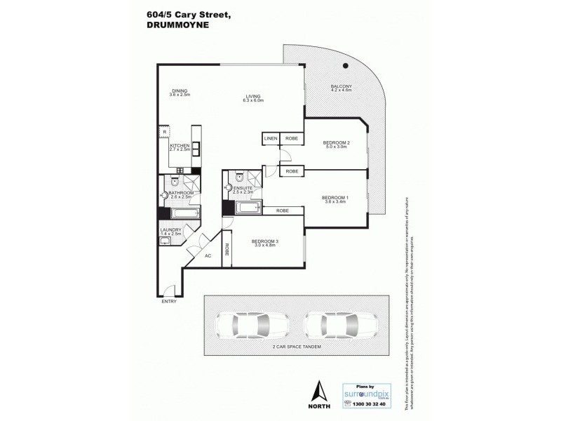 604/5 Cary Street, Drummoyne NSW 2047 Floorplan