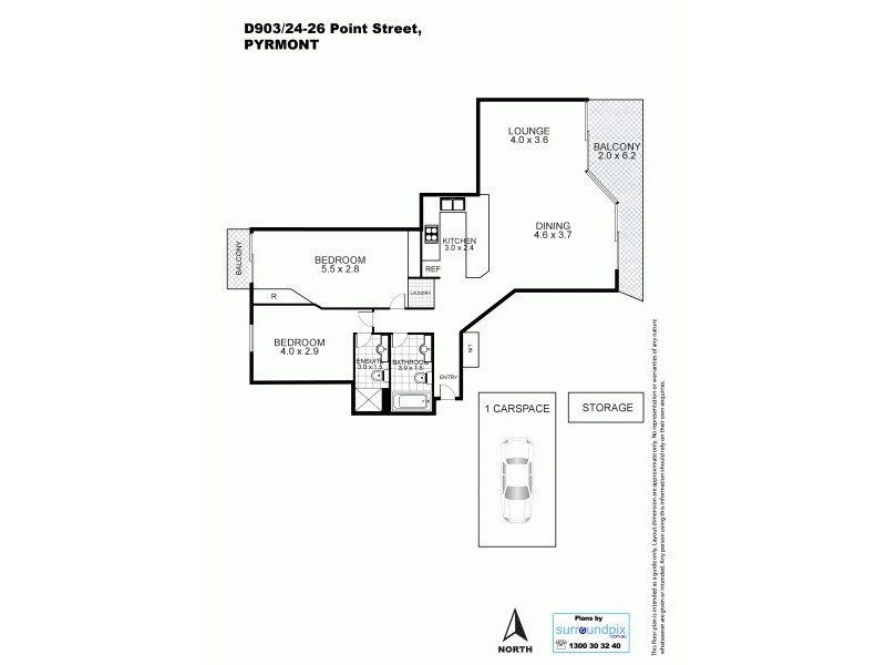 D903/24-26 Point Street, Pyrmont NSW 2009 Floorplan