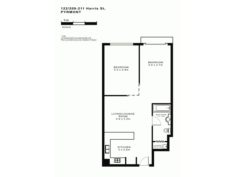122/209-211 Harris Street, Pyrmont NSW 2009 Floorplan